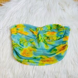 ZARA | Mesh Cropped Bustier Top Size Small